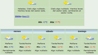 Anuncian máxima de 11 grados y viento Norte