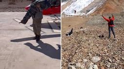 Momentos del rescate del cuerpo