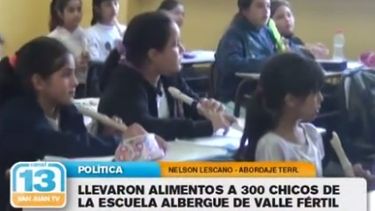 Escuela albergue de Valle Fértil: Gobierno envió ayuda para el comedor