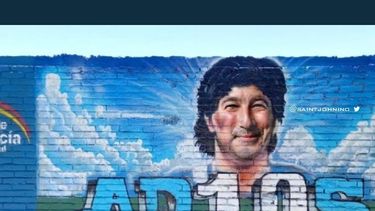 El mural sanjuanino a Maradona que es furor en las redes:¿fake o real?