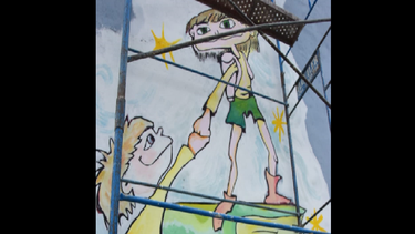 El arte de Ismael Cajas brillará en un gran mural de Rawson