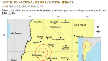 Un fuerte sismo sorprendió a los sanjuaninos este martes