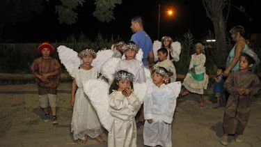 Chimbas tuvo su Belén Viviente con la alegría de los chicos