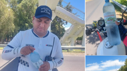 En medio del calor sanjuanino, el gesto de un delivery a un policía se llevó los elogios en las redes