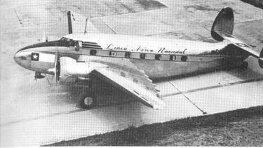 El Lodestar. En un avión de este tipo perteneciente a la flota de LAN fue el que se estrelló en El Plumerillo en Mendoza. Foto de la Asociación de Pilotos en Retiro de LAN Chile.