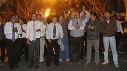 Remiseros de la ex Rampa, de la sede del PJ a la Plaza 25