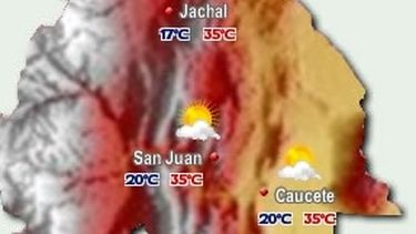 Mucho, mucho, mucho calor, y zonda