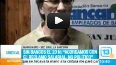 La Bancaria decidió no trabajar el 20N