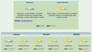 Anuncian máxima de 18 grados y viento Norte