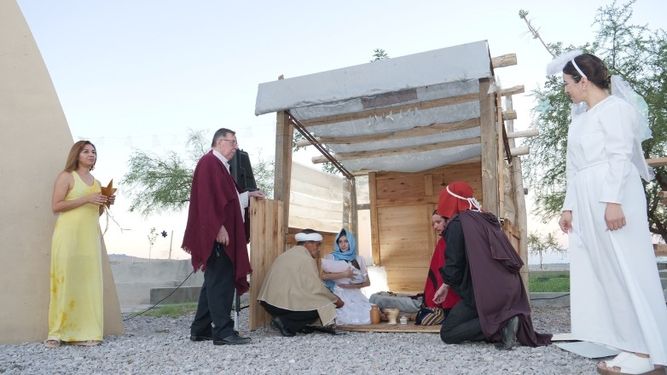 Un pesebre viviente ecológico deslumbró en Anchipurac
