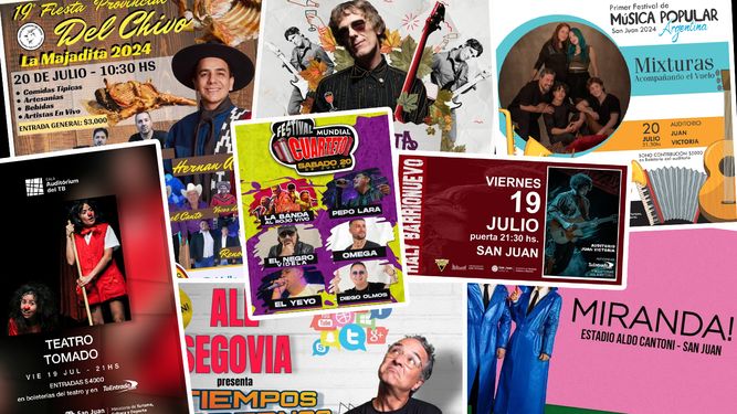 Amplia oferta cultural en San Juan para este fin de semana.