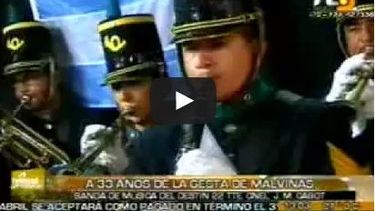 Marcha de Malvinas, por la banda del destacamento de infantería