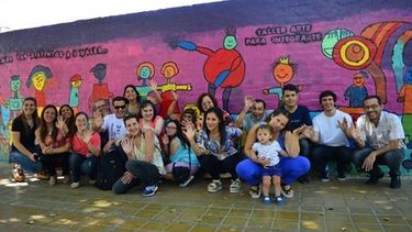 Arte para Integrarte, el taller que cerró el 2016 con un gran mural