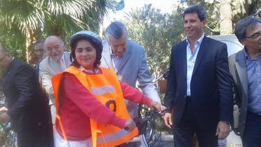 Las calles de Casa de Gobierno se transformaron en una bici-senda