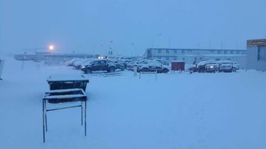 Así amaneció Veladero, bajo la nieve