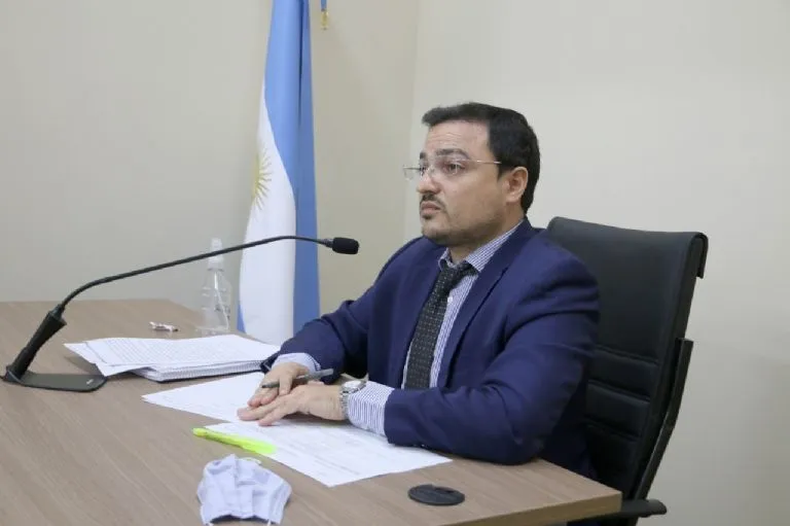 El juez Eugenio  Maximiliano Barbera, que también fue blanco de las agresiones verbales.