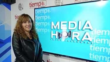 Mariela Corzo visitó el estudio de Tiempo de San Juan TV.