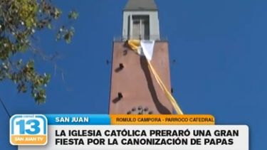 Comenzó la vigilia sanjuanina por la canonización de Juan Pablo II y Juan XXIII