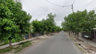 El interior del barrio Hualilán, uno de los afectados por el corte en el corte de luz.