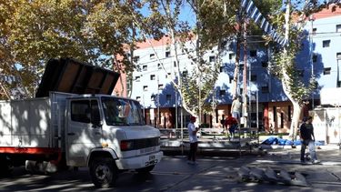 Las calles sanjuaninas, vestidas de celeste y blanco