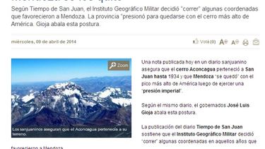 Fuerte repercusión en Mendoza de la nota sobre el Aconcagua