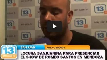 Romeo Santos movilizó una horda de sanjuaninos a Mendoza