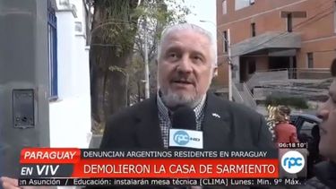 Desmienten que hayan demolido la casa de Sarmiento en Paraguay