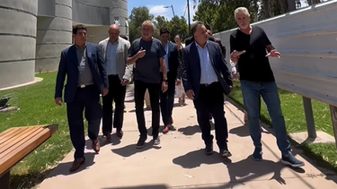 El ministro de Infraestructura de San Juan Fernando Perea y su par de Turismo, Guido Romero recorrieron las instalaciones del Museo de Ciencias Naturales, muy avanzadas.