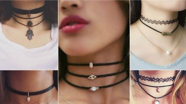 Diferentes formas de usar ‘chokers’ o gargantillas noventeras