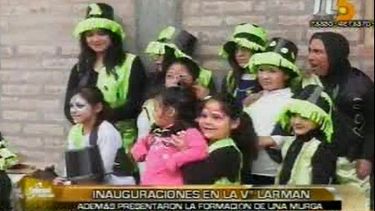 Rawson: La Murga Callejera refaccionó la plaza de Villa Larman