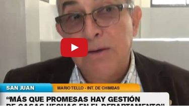 Tello contesto al pase de factura por casas en Chimbas