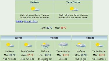 Anuncian máxima de 36 grados y viento Norte