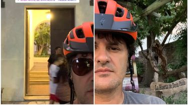 Un crack: Ciro Martínez paseó en bici por San Juan previo a cantar en la FNS