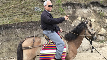 Robert Prevost, cuando era obispo de Chiclayo, en Perú