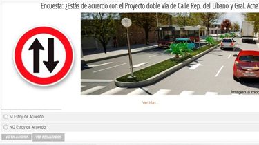 Una consulta en la web para el posible cambio de circulación de una calle