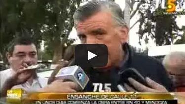 Gioja confirmó el llamado a licitación de la Calle 11