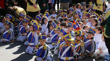 Alumnos del Colegio Los Olivos homenajearon a San Martín