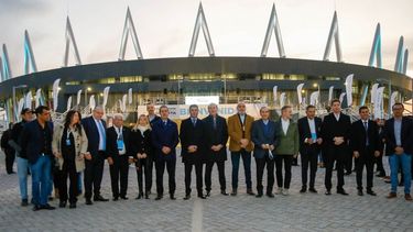Uñac presidió la apertura del Campeonato Panamericano de Ciclismo de Pista 2023