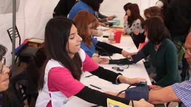 Campamento sanitario en la Villa El Pino
