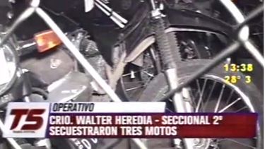 Secuestraron un horno pizzero y tres motos en distintos operativos