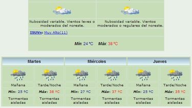 Anuncian máxima de 38 grados y viento Norte