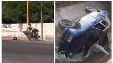 ¿Coincidencia? estos sanjuaninos perdieron la chaveta en fin de año y destrozaron su propio vehículo