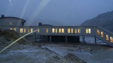 Veladero, con viento y nieve