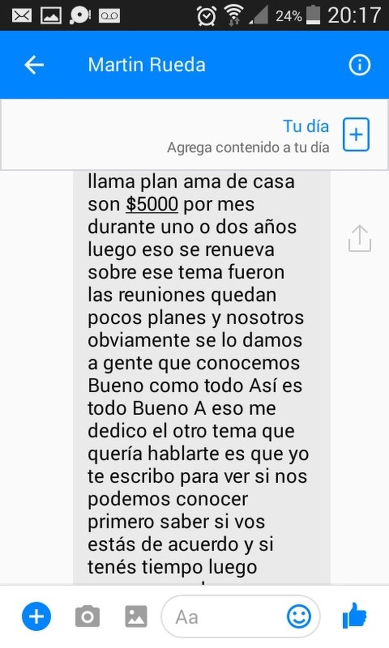 Por Facebook pide sexo a cambio de planes sociales