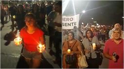 Marcha de las antorchas de este miércoles. Foto gentileza.