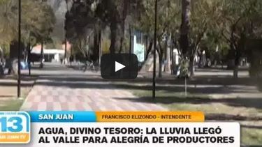 Llovió en Valle Fértil y los productores festejan