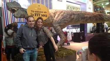 San Juan en la Rural: La foto con el dino es furor en la Feria Internacional de Turismo