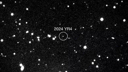 Captura de video del asteroide 2024 YR4, el cual ha puesto en alerta al mundo científico.