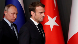 Vladimir Putin y Emmanuel Macron