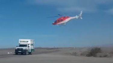 Urgente operativo para trasladar a una paciente con Covid de Iglesia a Capital: mirá el video